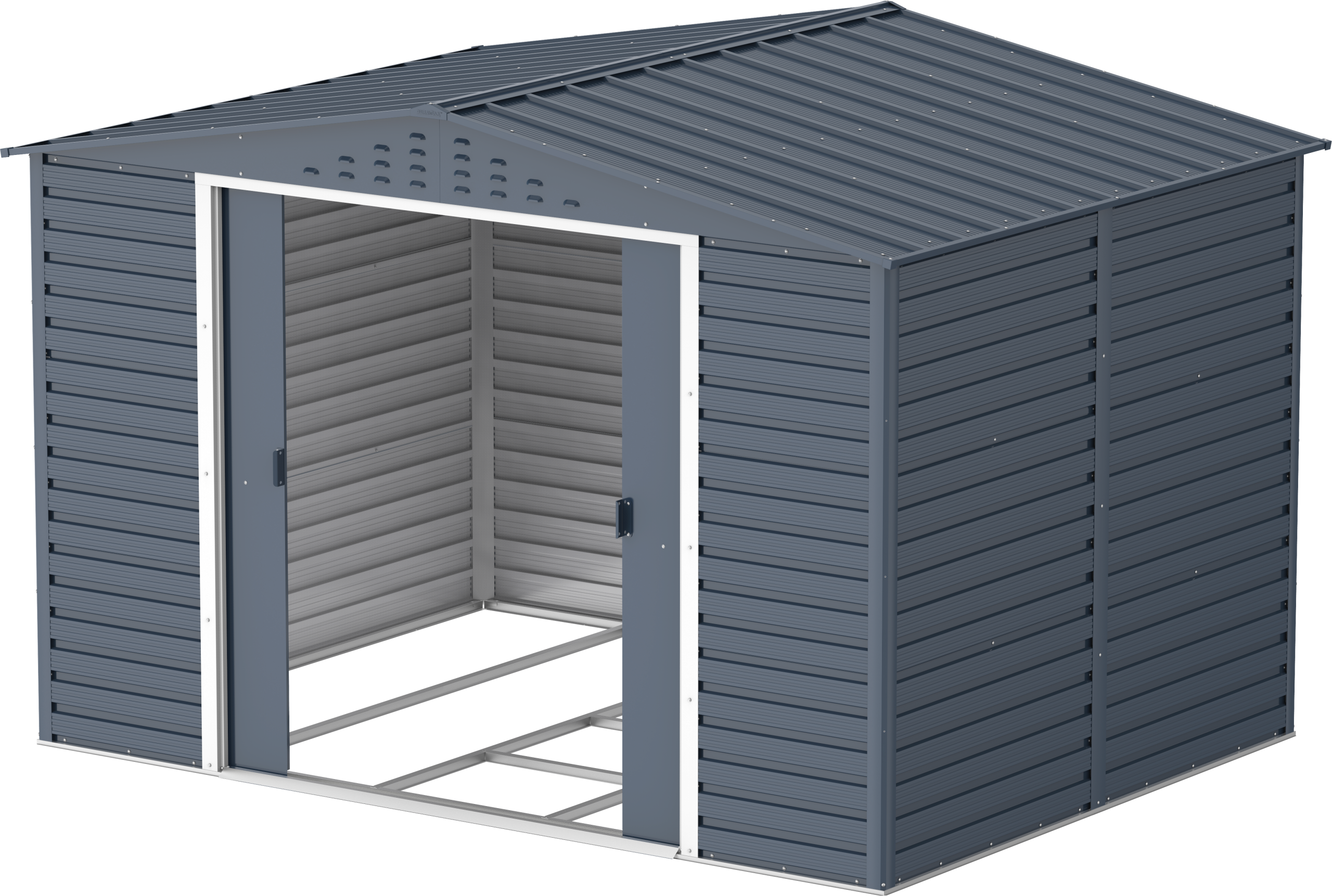 Caseta de jardín Alpine 10x8 - 321,6x243,1x214,2 cm y 7,28 m² - Gris Antracita