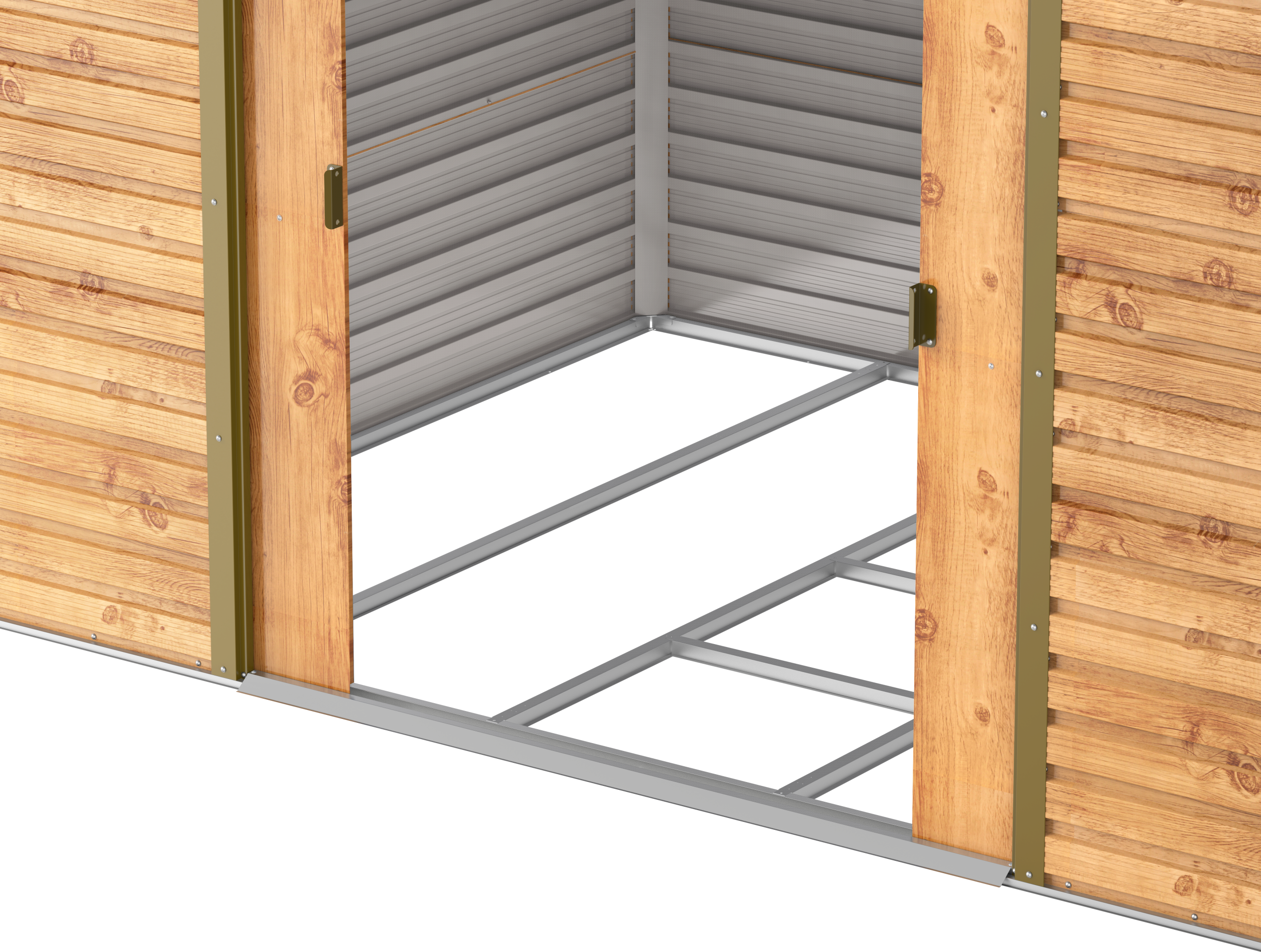 Caseta de jardín Alpine 10x8 - 321,6x243,1x214,2 cm y 7,28 m² - Imitación Madera