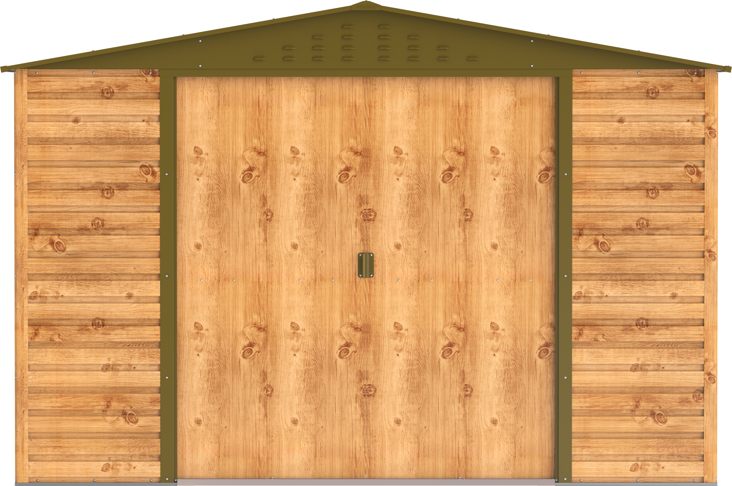 Caseta de jardín Alpine 10x8 - 321,6x243,1x214,2 cm y 7,28 m² - Imitación Madera