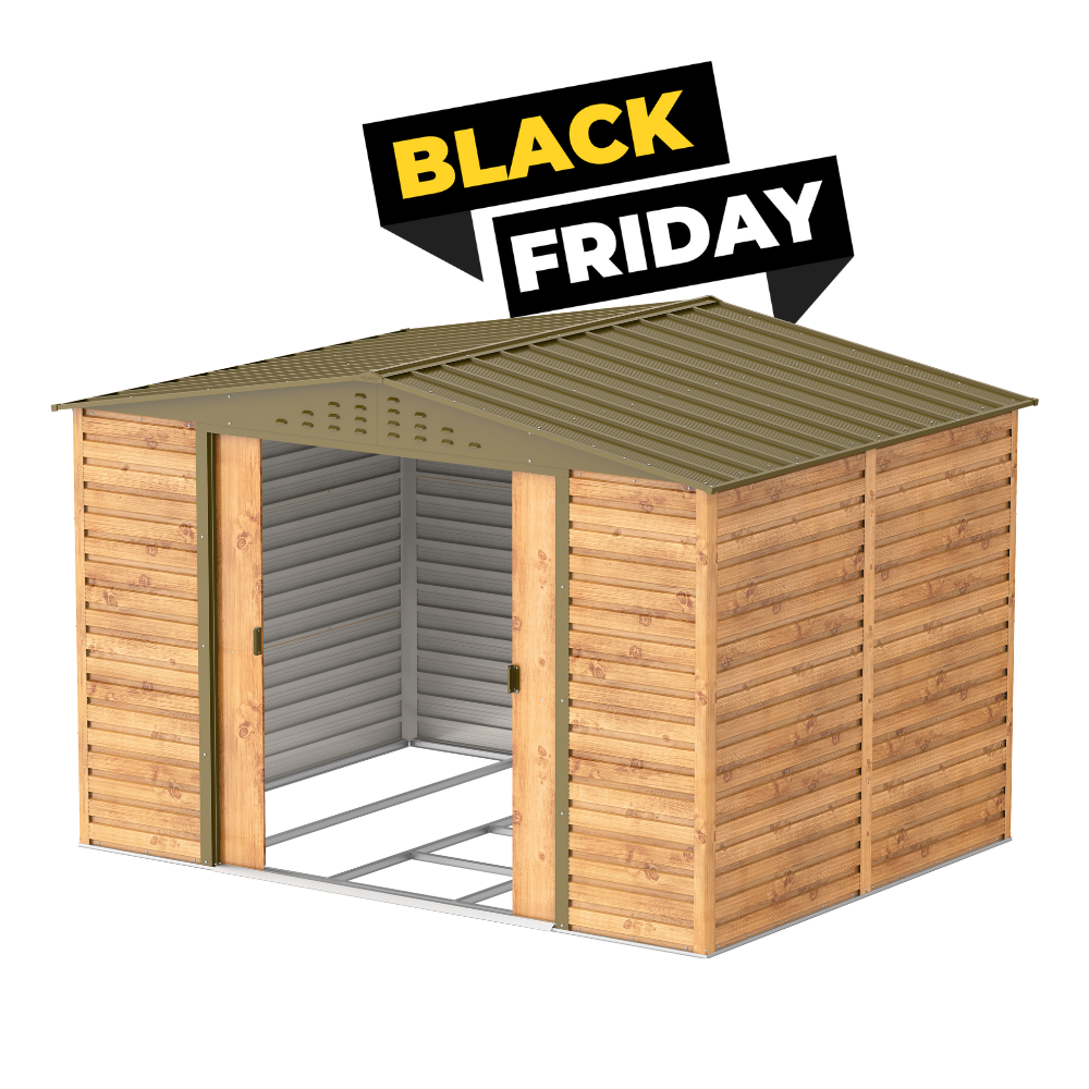 Casetas de jardín, casetas Duramax Alpine 10x8  Imitación Madera ¡OFERTA BLACK FRIDAY!