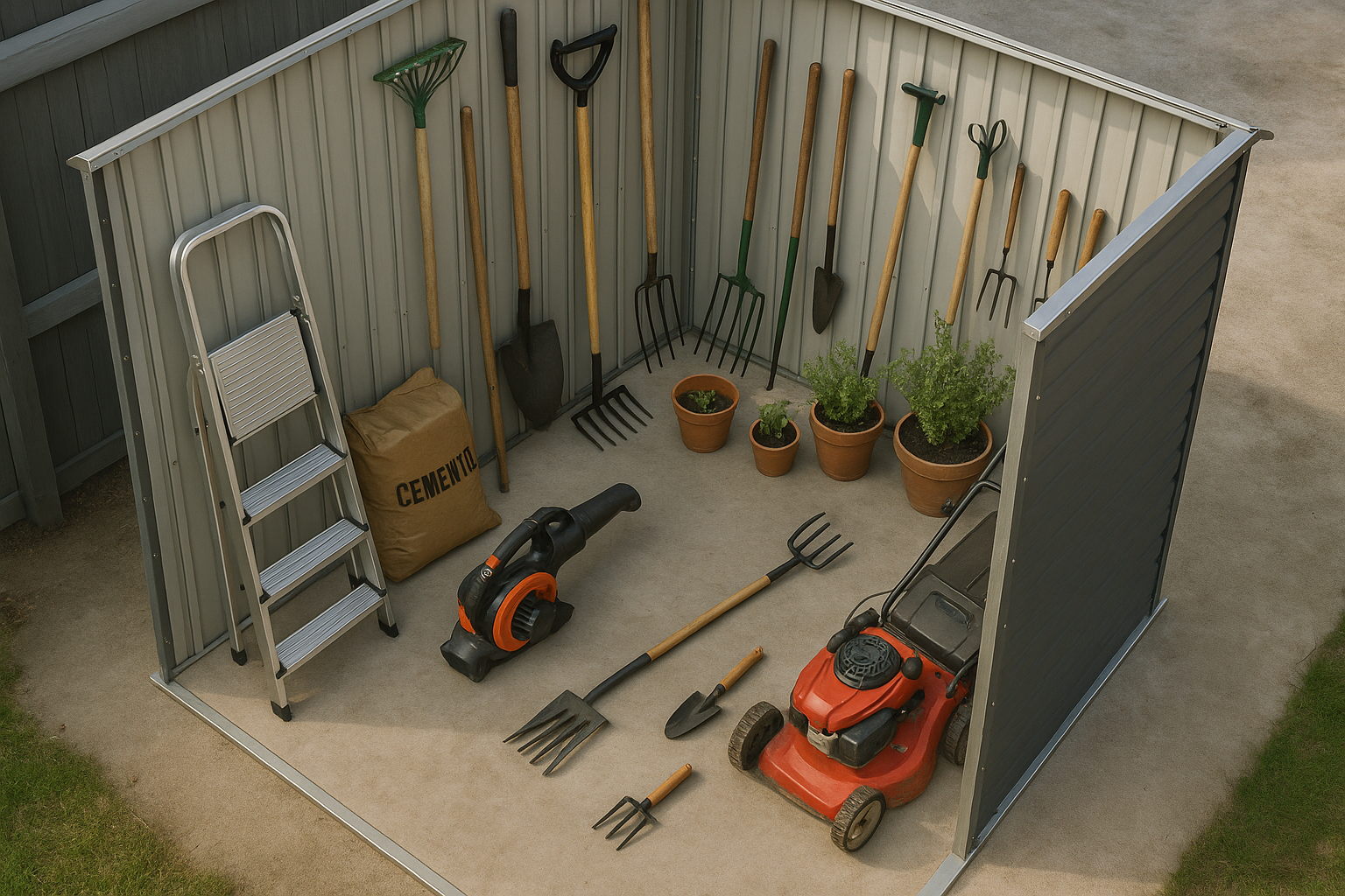 Alpine 10x8 Imitation Wood Metal Shed