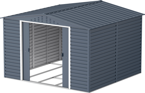 Caseta de jardín metálica Alpine 10x10 gris antracita