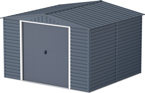 Caseta de jardín metálica Alpine 10x10 gris antracita