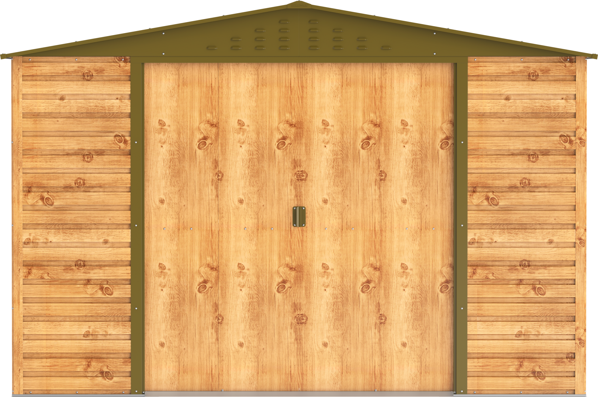 Alpine 10x10 Imitation Wood Metal Shed 