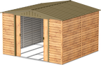 Alpine 10x10 Imitation Wood Metal Shed 