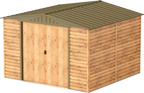 Alpine 10x10 Imitation Wood Metal Shed 