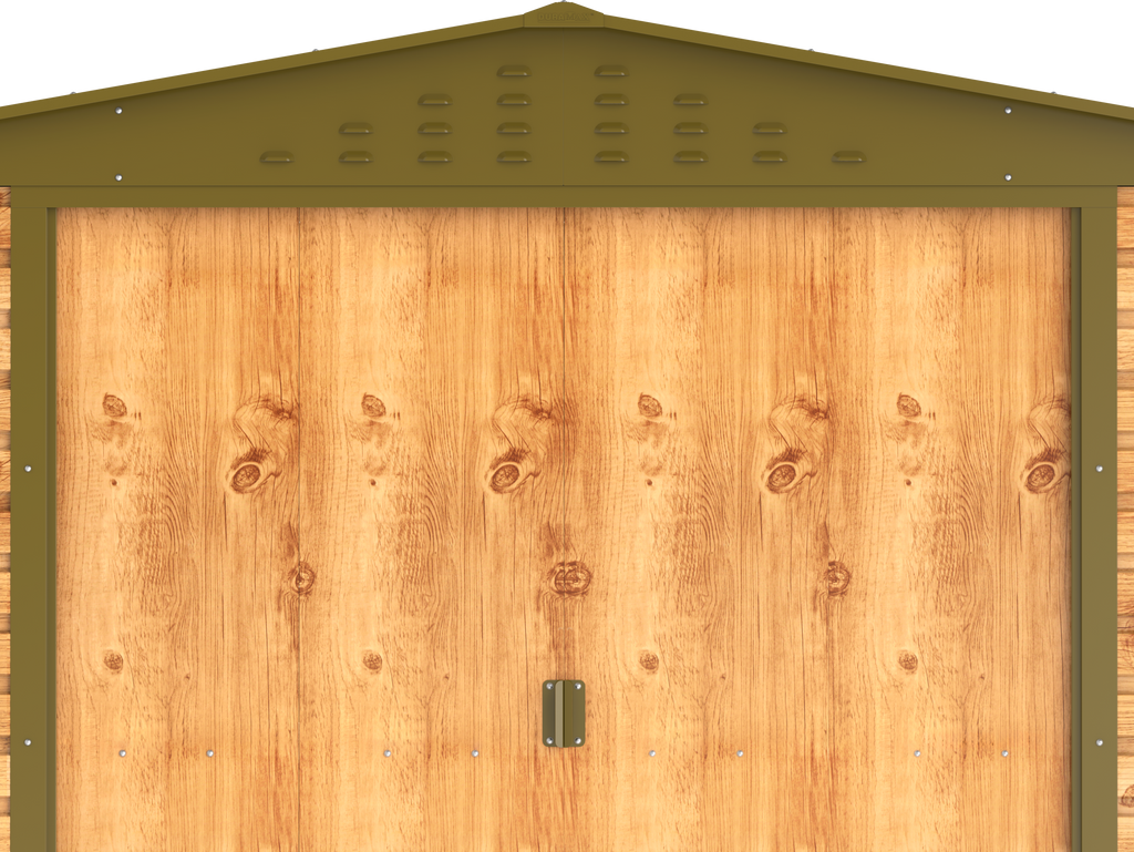 Alpine 10x10 Imitation Wood Metal Shed 