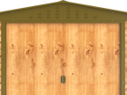 Alpine 10x10 Imitation Wood Metal Shed 