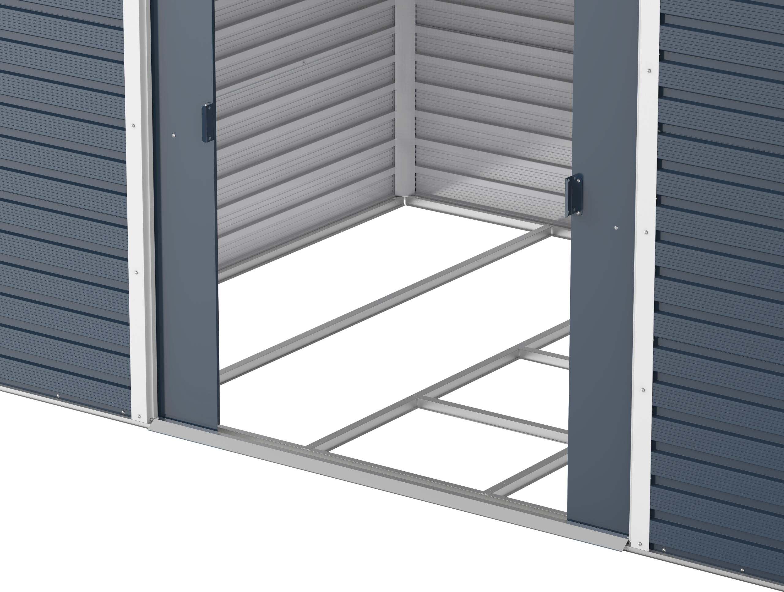 Caseta de jardín Alpine 8x6 - 261,7x183x209 cm y 4,37 m² - Gris Antracita