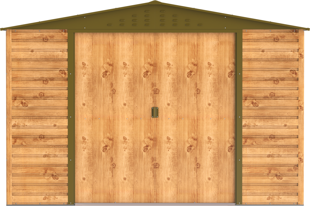 Alpine 10x8 Imitation Wood Metal Shed