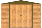 Caseta de jardín Alpine 10x8 - 321,6x243,1x214,2 cm y 7,28 m² - Imitación Madera
