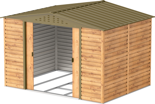 Caseta de jardín metálica Alpine 10x8 Imitación Madera