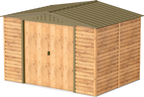 Caseta de jardín Alpine 10x8 - 321,6x243,1x214,2 cm y 7,28 m² - Imitación Madera