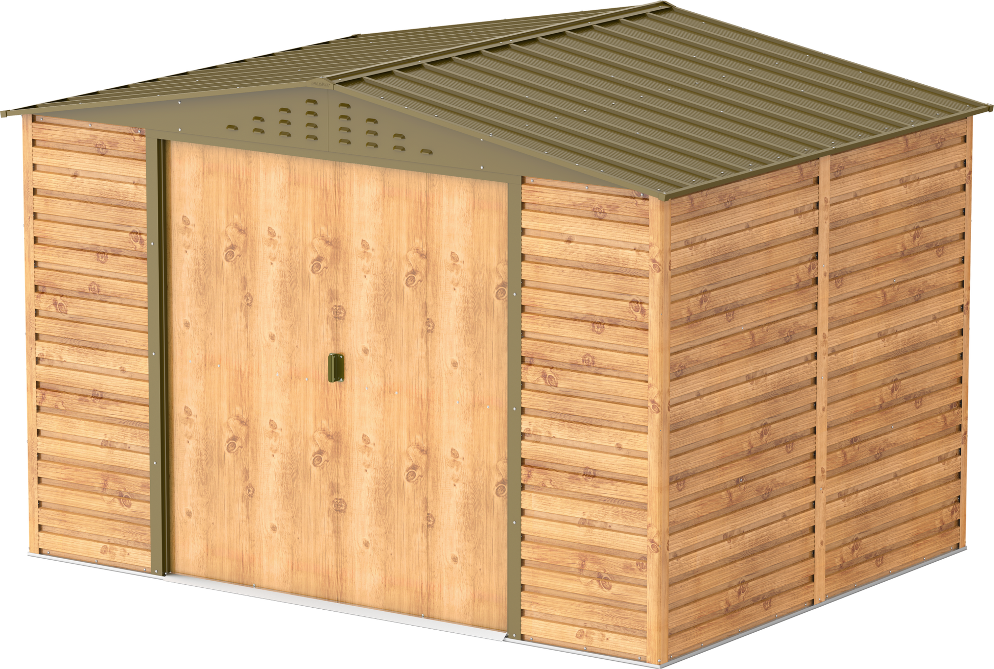 Alpine 10x8 Imitation Wood Metal Shed
