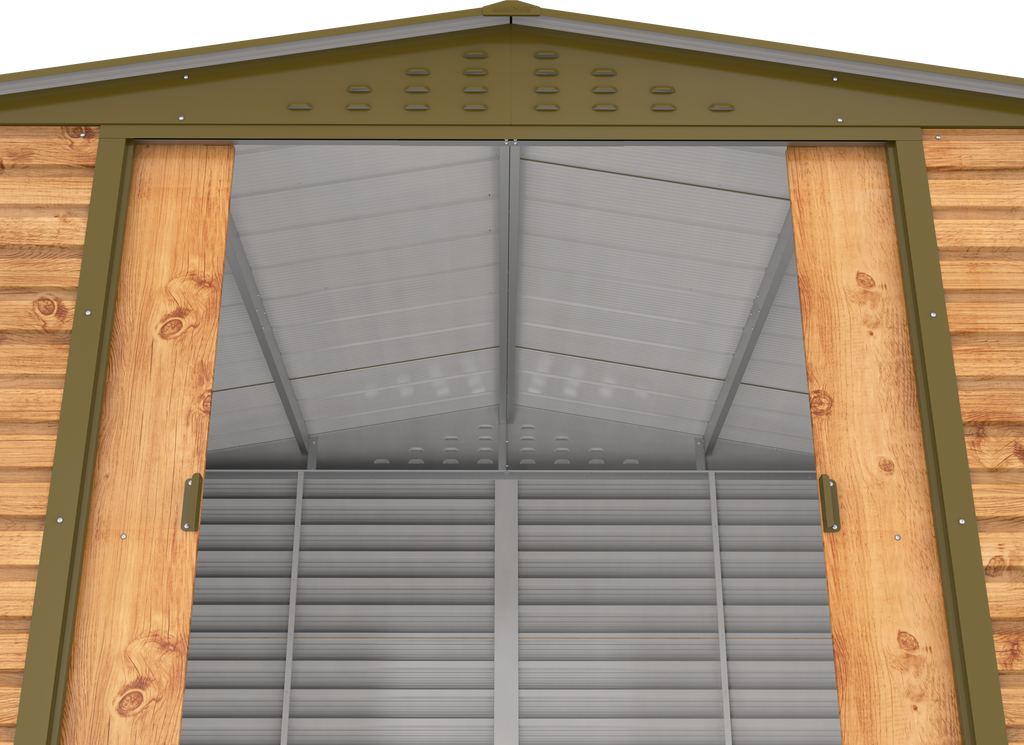 Alpine 10x8 Imitation Wood Metal Shed