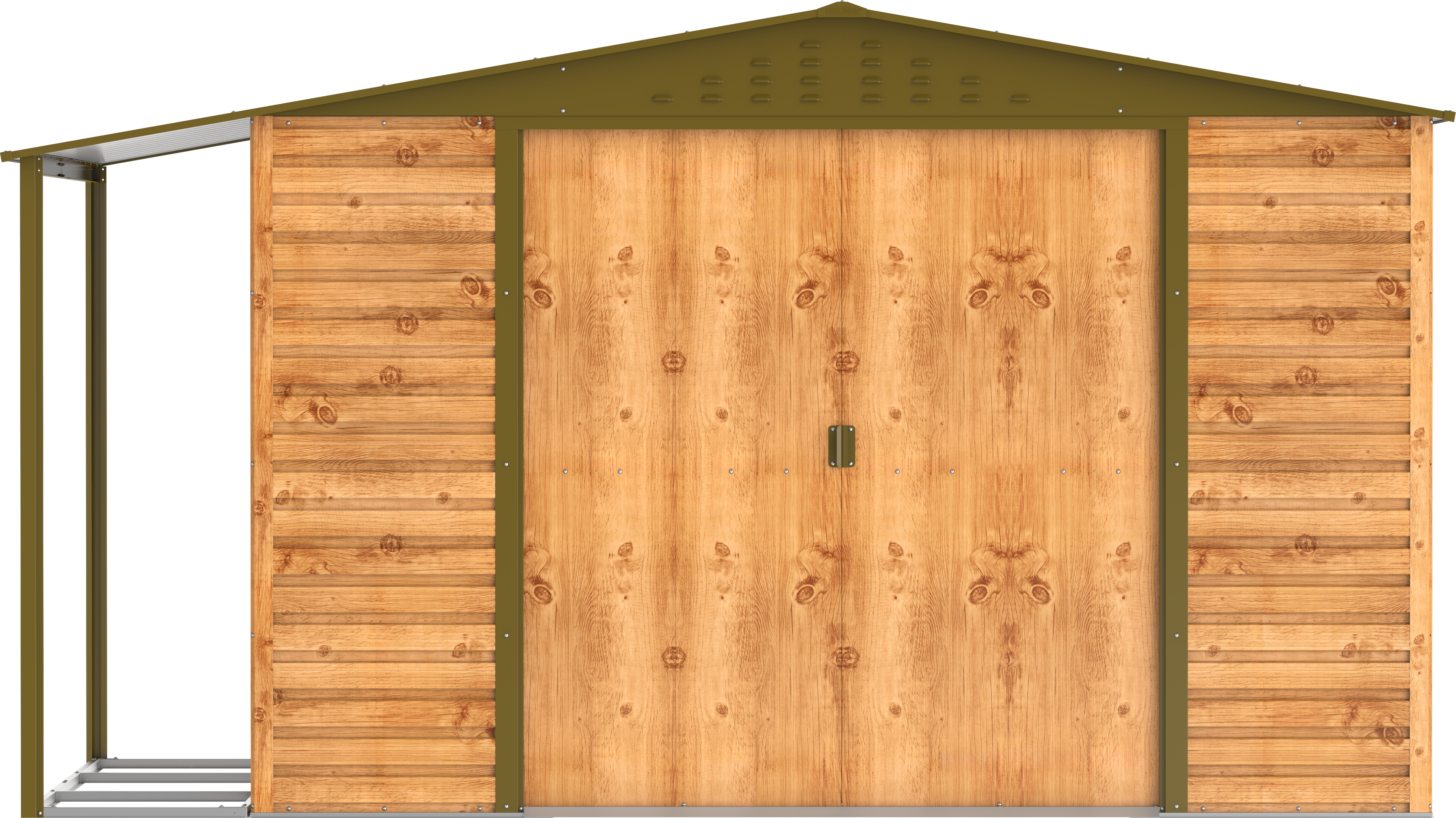 Extensión lateral de casetas de jardín Duramax Alpine 10×8 Imitación Madera