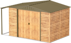 Extensión lateral de casetas de jardín Duramax Alpine 10×8 Imitación Madera
