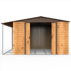 Extensión lateral de casetas de jardín Duramax Alpine 10×8 Imitación Madera