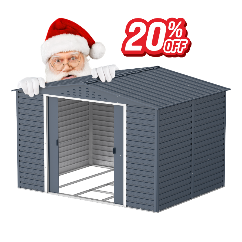 Casetas de jardín, casetas Duramax Alpine 10x8 Gris Antracita ¡OFERTA NAVIDAD!