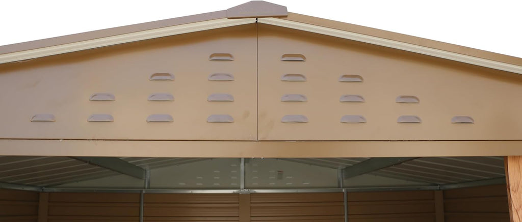 Alpine 10x10 Imitation Wood Metal Shed 