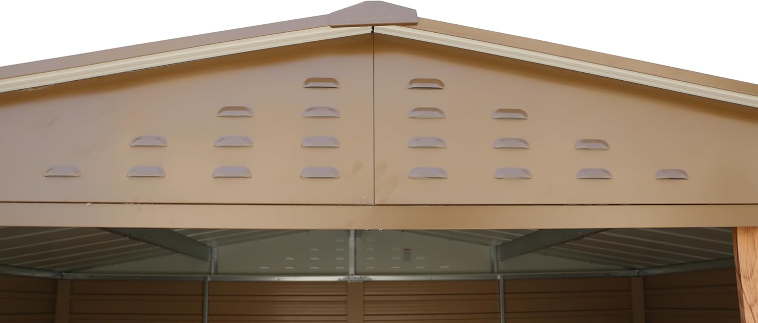Alpine 10x10 Imitation Wood Metal Shed 