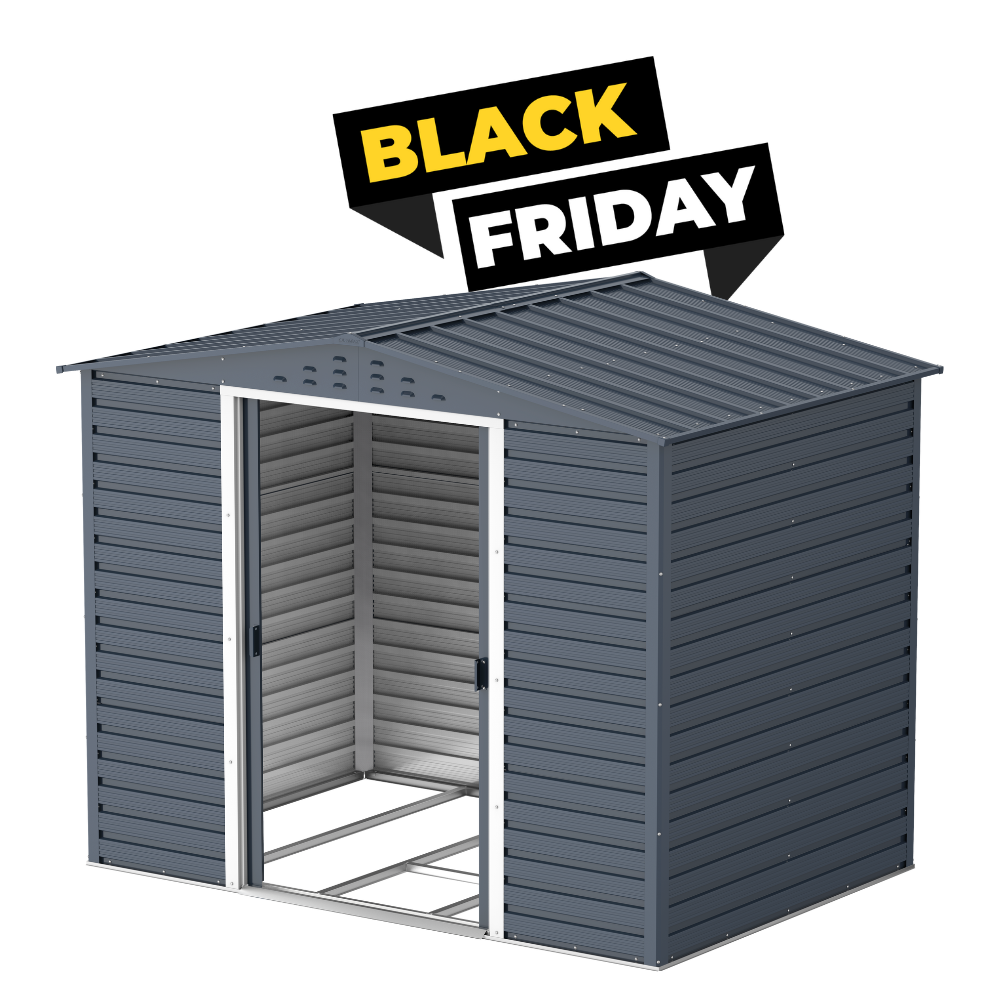 Casetas de jardín, casetas Duramax Alpine 8x6 Gris Antracita ¡OFERTA BLACK FRIDAY!