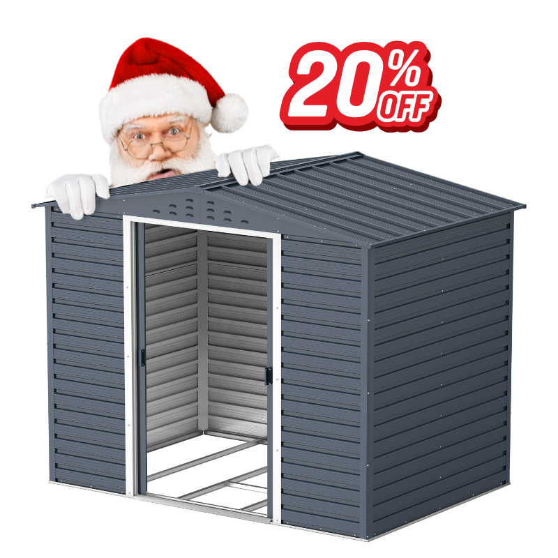 Casetas de jardín, casetas Duramax Alpine 8x6 Gris Antracita ¡OFERTA NAVIDAD!