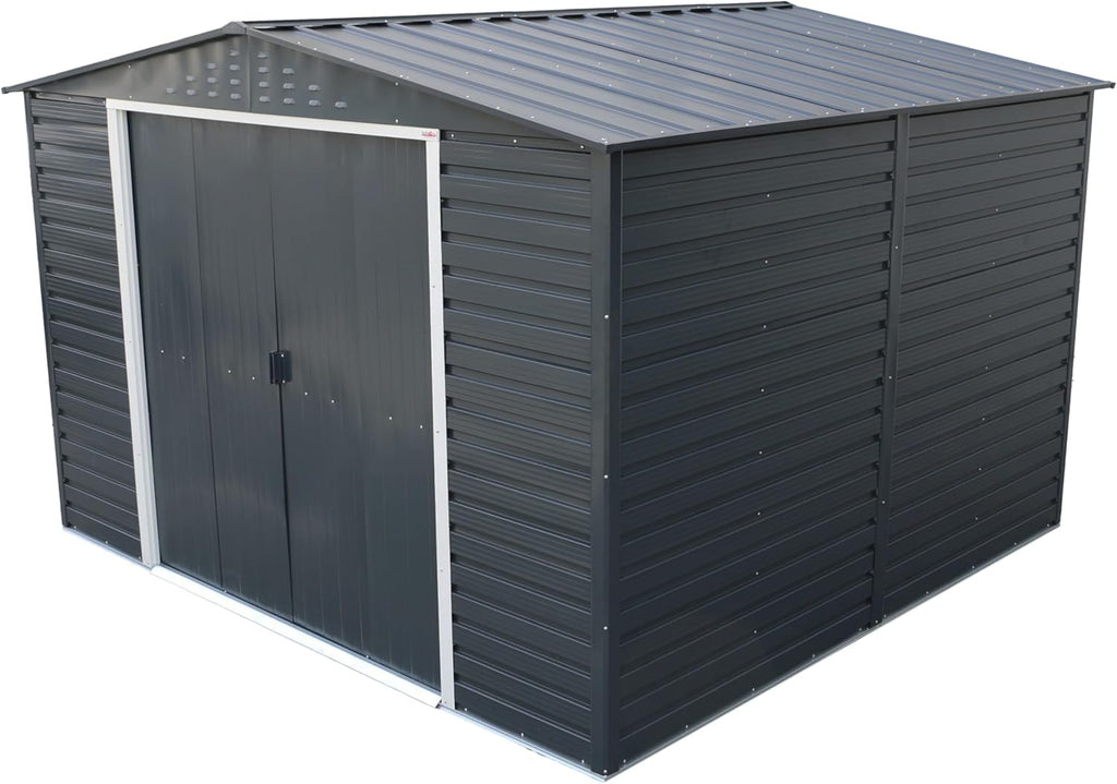 Alpine 10x10 anthracite grey metal shed 