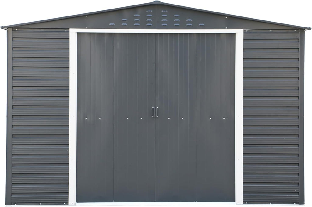 Alpine 10x8 Anthracite Grey Metal Shed