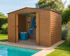 Alpine 10x8 Imitation Wood Metal Shed