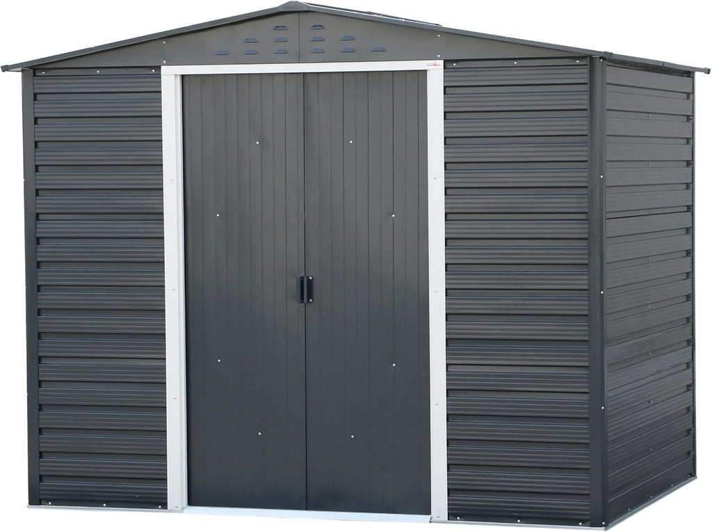 Alpine 8x6 Anthracite Grey Metal Shed