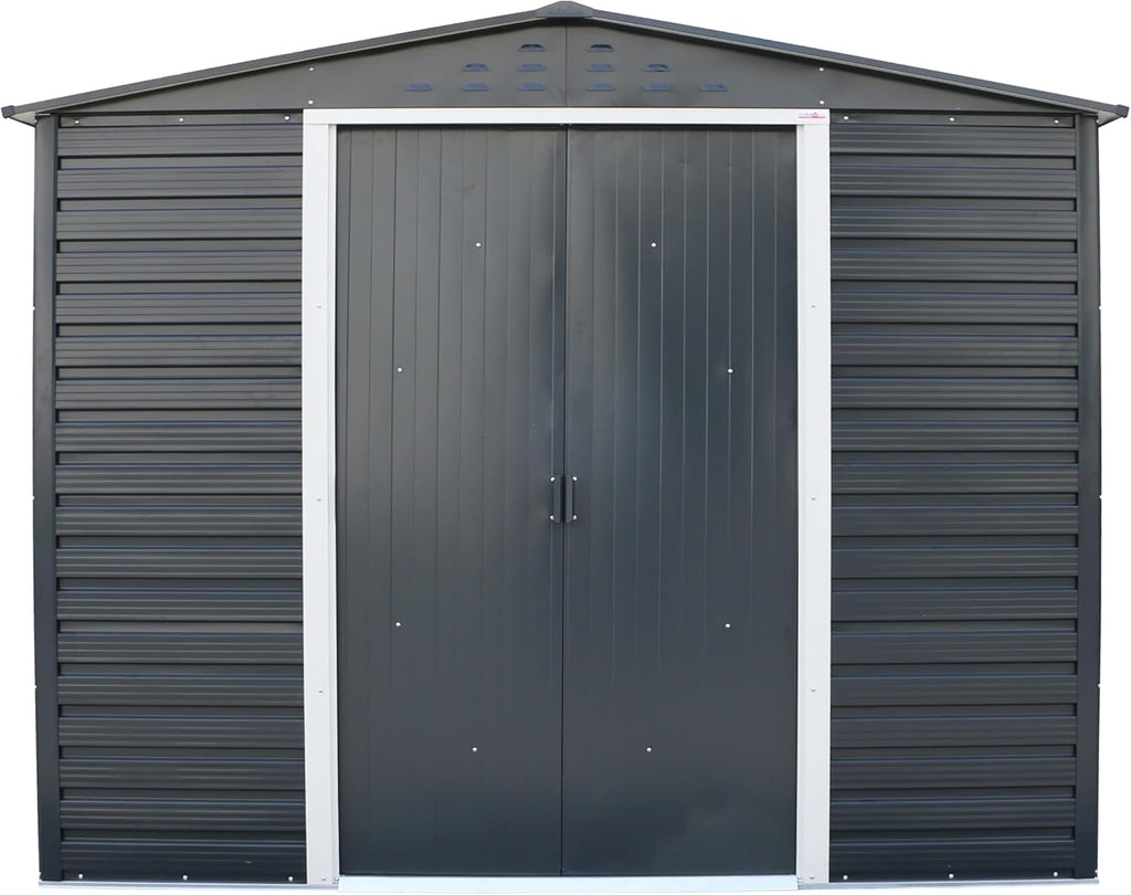 Alpine 8x6 Anthracite Grey Metal Shed