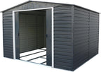 Alpine 10x10 anthracite grey metal shed 