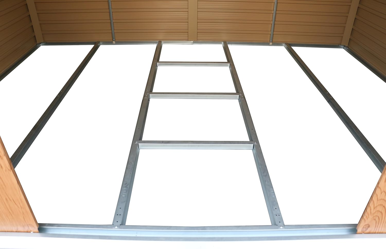 Alpine 10x8 Imitation Wood Metal Shed