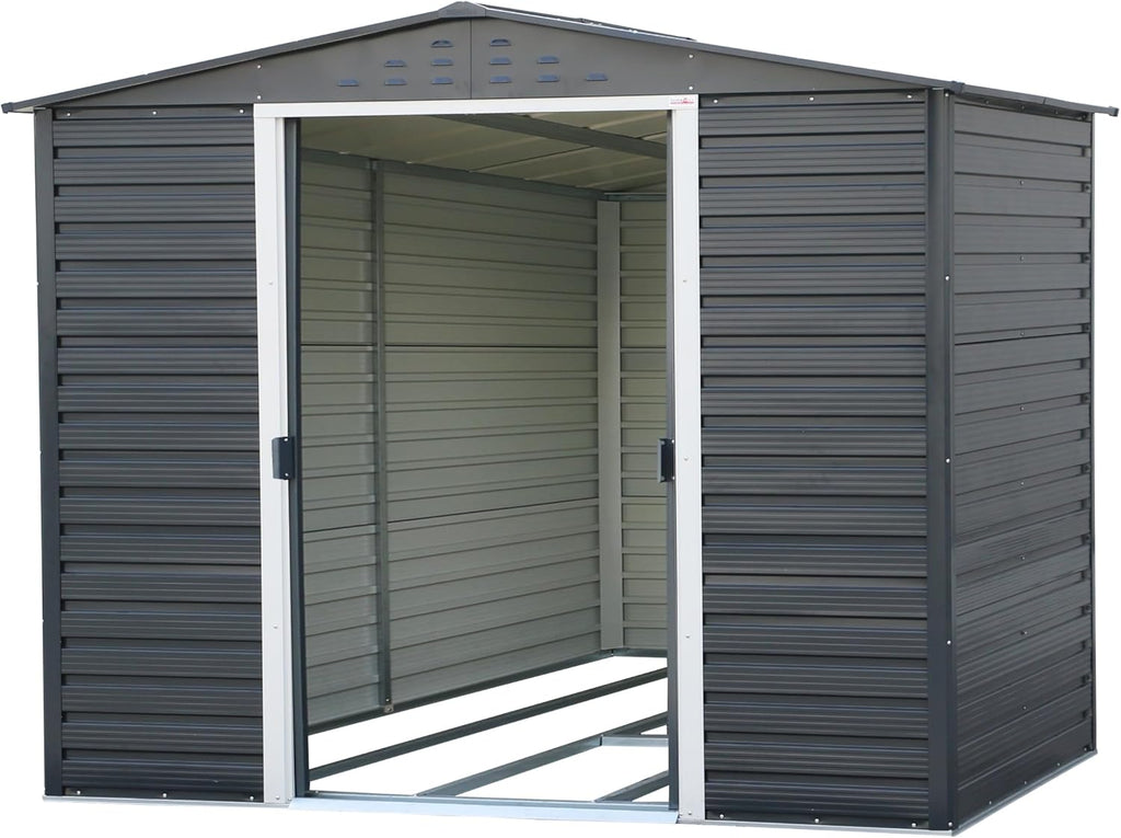 Alpine 8x6 Anthracite Grey Metal Shed