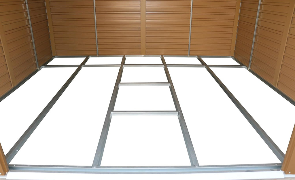 Alpine 10x10 Imitation Wood Metal Shed 