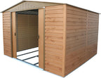 Alpine 10x10 Imitation Wood Metal Shed 