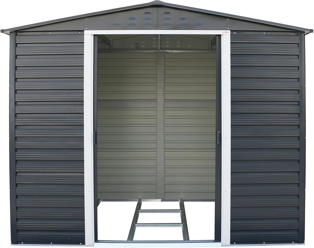 Alpine 8x6 Anthracite Grey Metal Shed