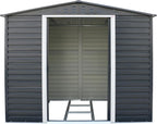 Alpine 8x6 Anthracite Grey Metal Shed