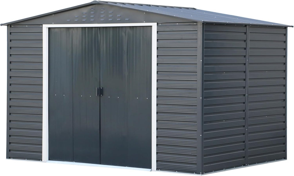 Alpine 10x8 Anthracite Grey Metal Shed