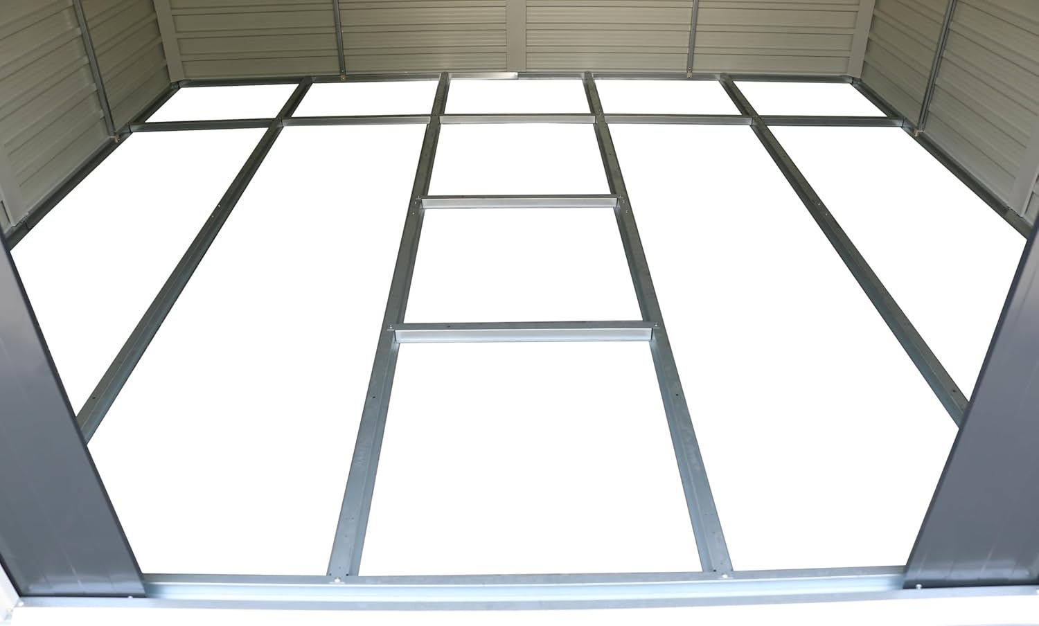 Alpine 10x10 anthracite grey metal shed 