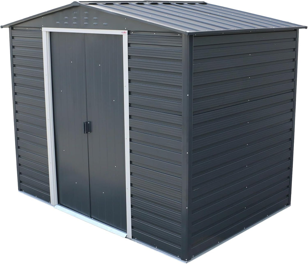 Alpine 8x6 Anthracite Grey Metal Shed