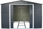 Alpine 10x10 anthracite grey metal shed 
