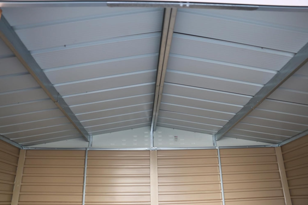 Alpine 10x10 Imitation Wood Metal Shed 