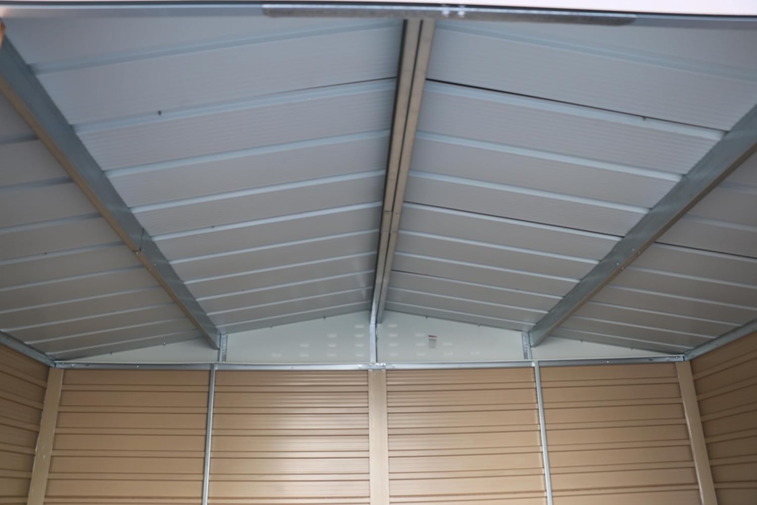 Alpine 10x10 Imitation Wood Metal Shed 