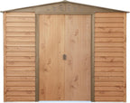 Alpine 8x6 Imitation Wood Metal Shed