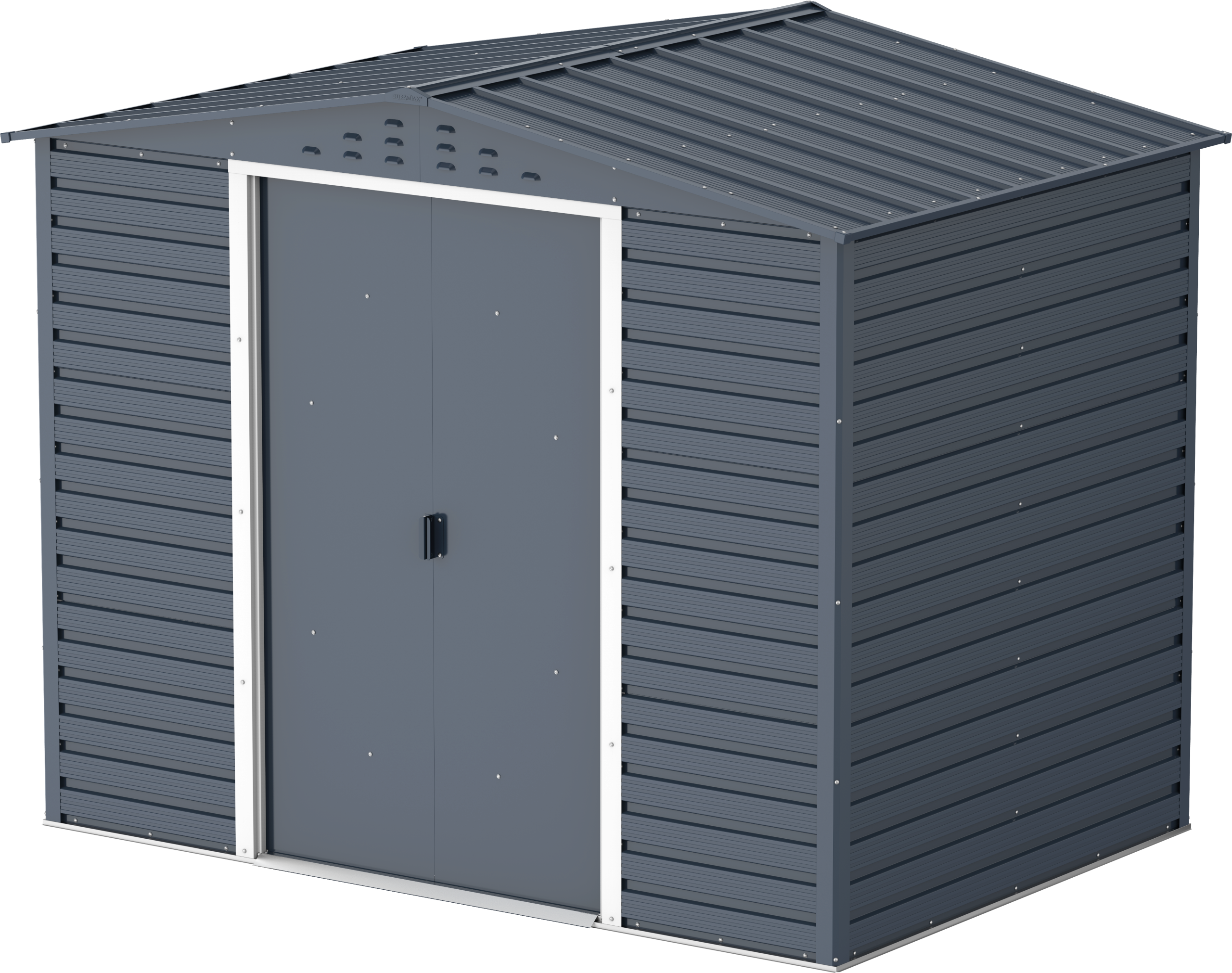 Caseta de jardín Alpine 8x6 - 261,7x183x209 cm y 4,37 m² - Gris Antracita