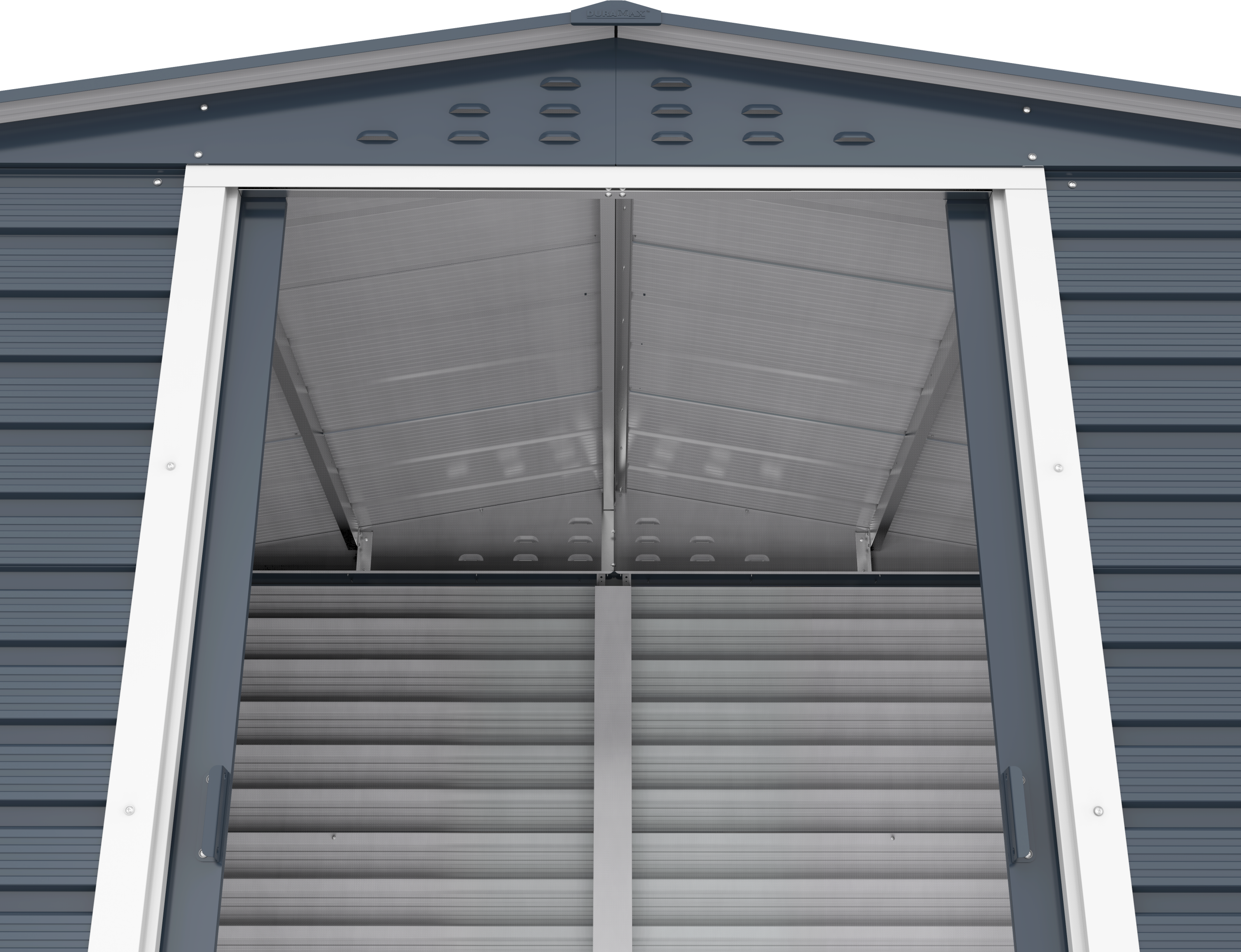 Caseta de jardín Alpine 8x6 - 261,7x183x209 cm y 4,37 m² - Gris Antracita