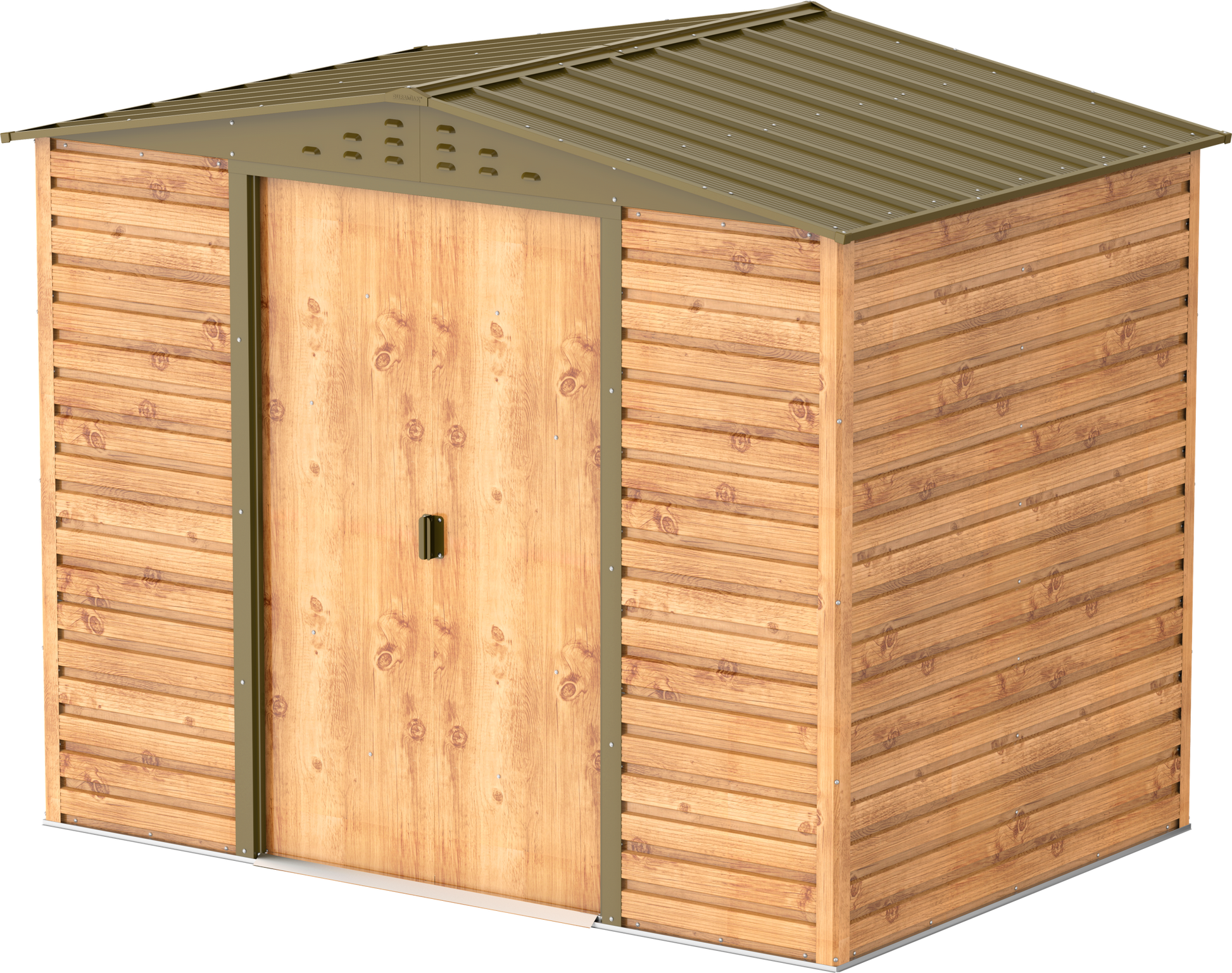 Alpine 8x6 Imitation Wood Metal Shed