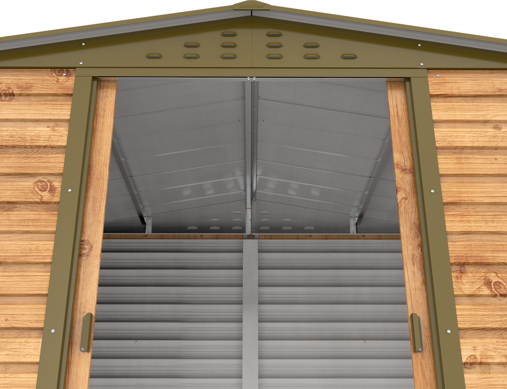 Alpine 8x6 Imitation Wood Metal Shed